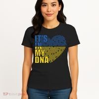 Its In My DNA Urkraine Flag Finger Print Women's T-Shirt thumb 4