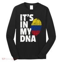 It's In My Dna Colombian Colombia Flag National Pride Roots Long Sleeve Shirt thumb 0