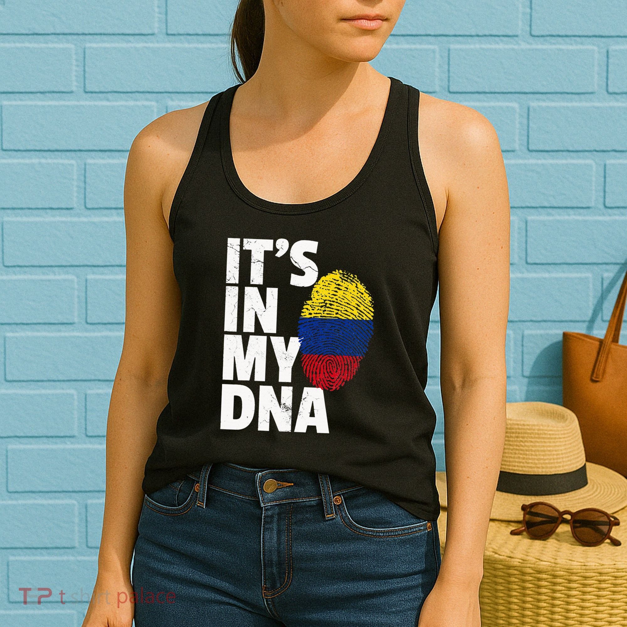 It's In My Dna Colombian Colombia Flag National Pride Roots Women's Tank Top