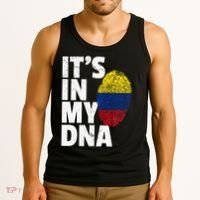 It's In My Dna Colombian Colombia Flag National Pride Roots Tank Top thumb 3
