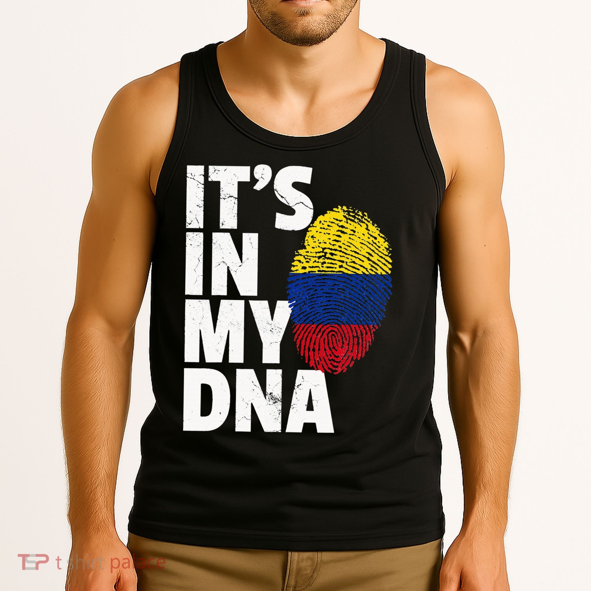 It's In My Dna Colombian Colombia Flag National Pride Roots Tank Top