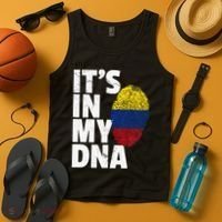 It's In My Dna Colombian Colombia Flag National Pride Roots Tank Top thumb 4