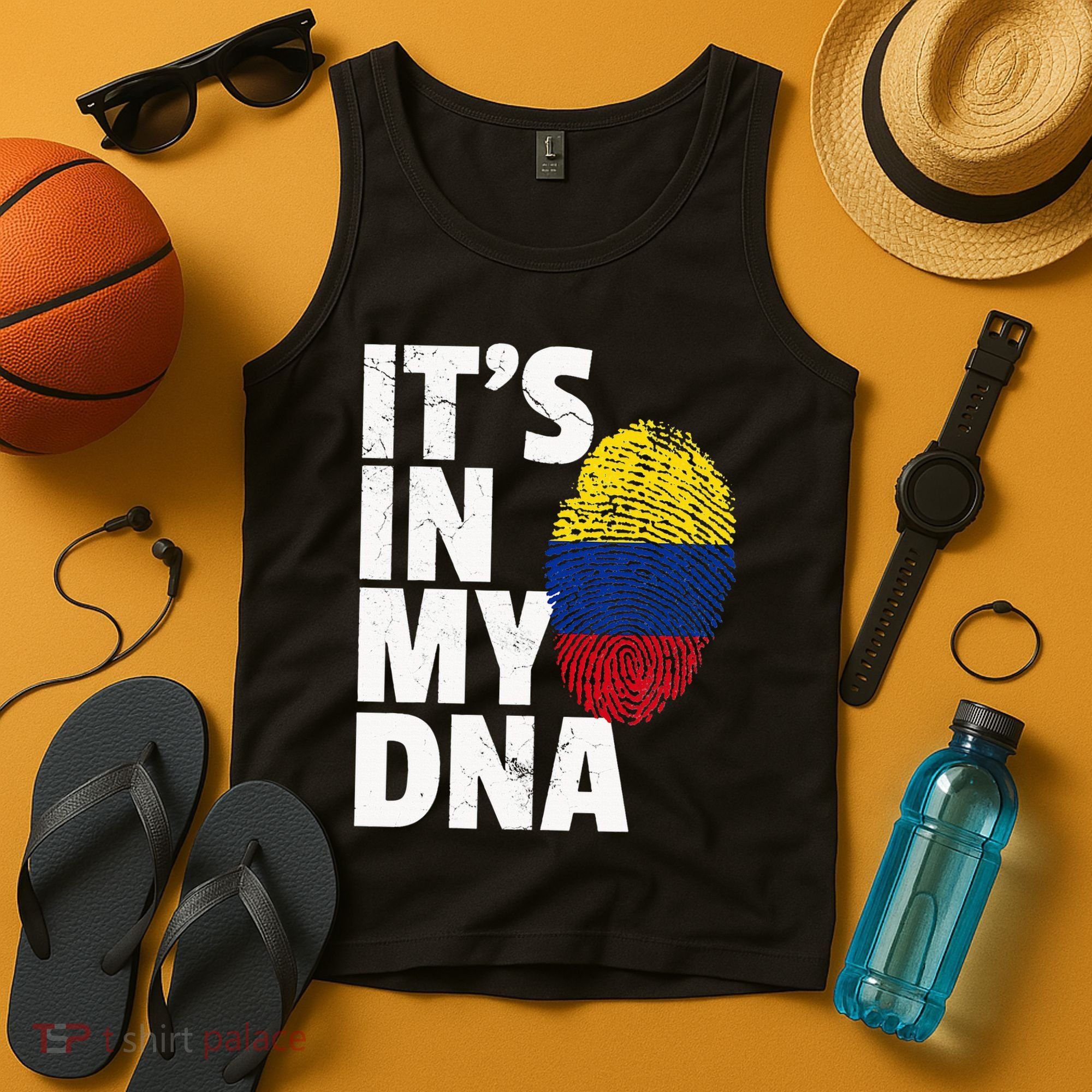 It's In My Dna Colombian Colombia Flag National Pride Roots Tank Top