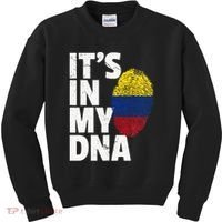 It's In My Dna Colombian Colombia Flag National Pride Roots Kids Sweatshirt thumb 0