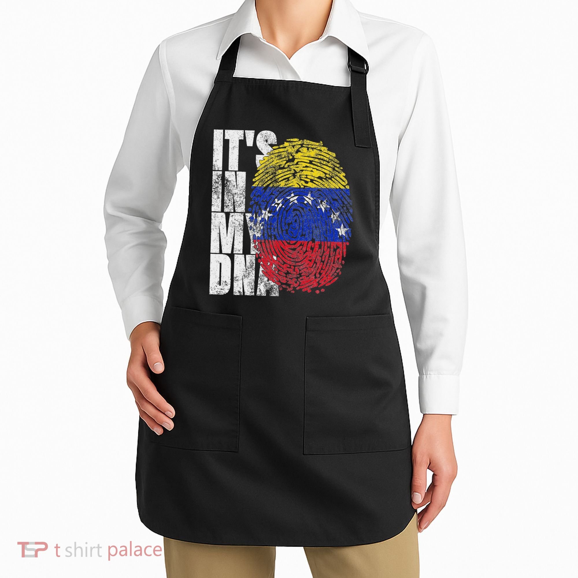 It's In My Dna Venezuelan Print Bandera De Venezuela Flag Apron