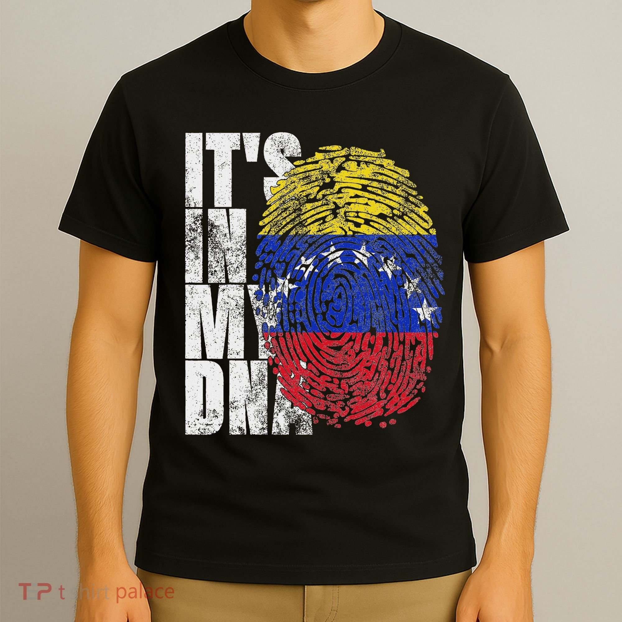 It's In My Dna Venezuelan Print Bandera De Venezuela Flag T-Shirt