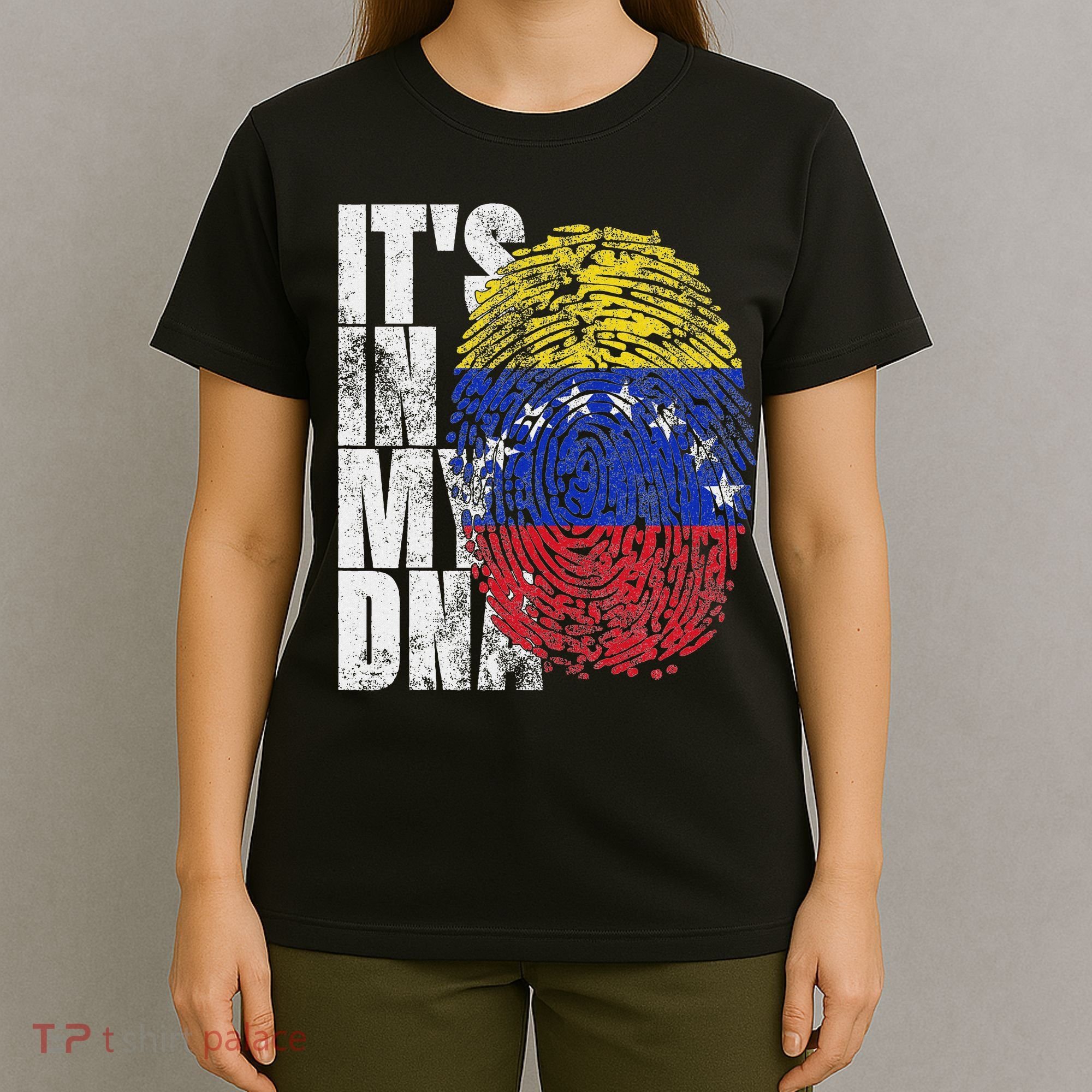 It's In My Dna Venezuelan Print Bandera De Venezuela Flag T-Shirt