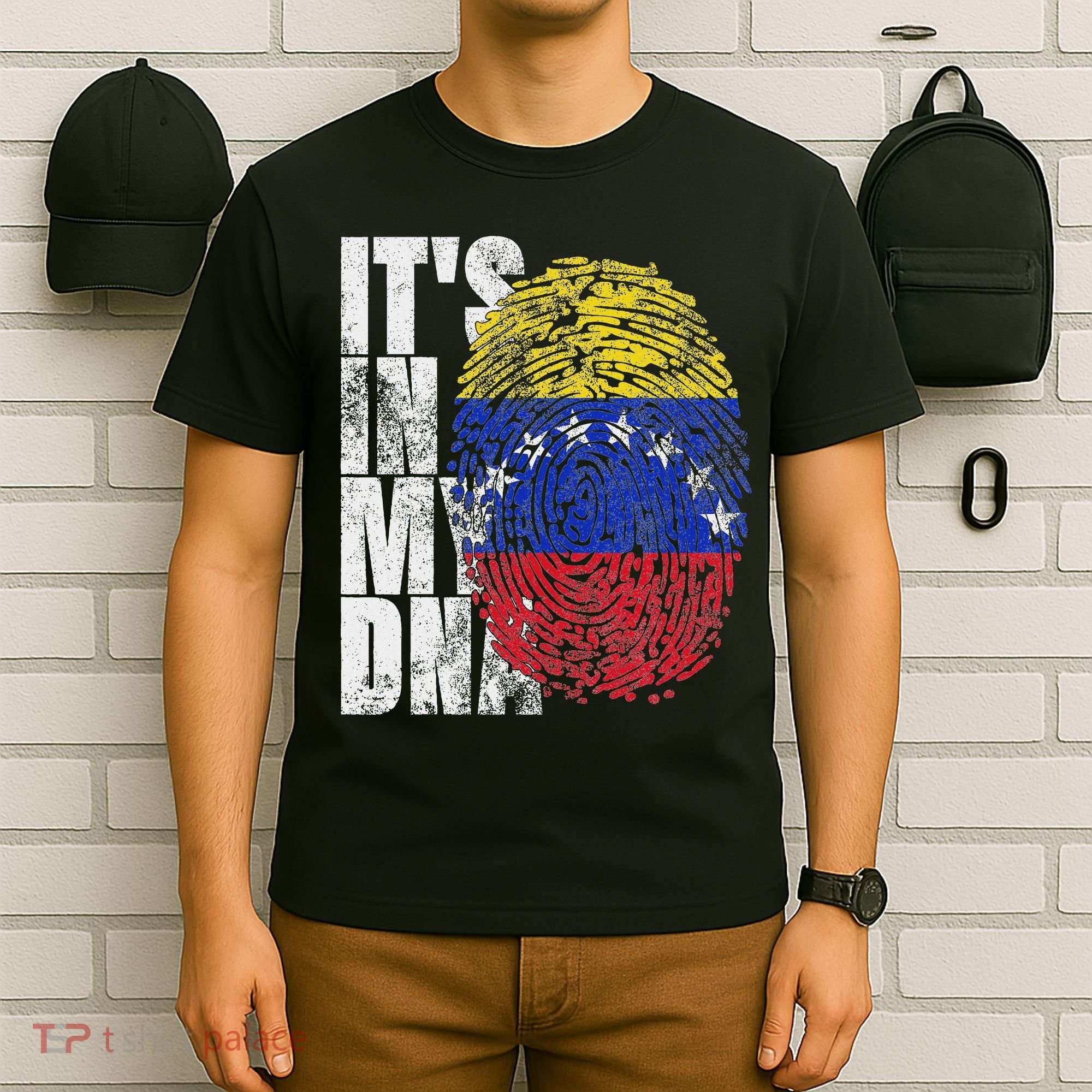 It's In My Dna Venezuelan Print Bandera De Venezuela Flag T-Shirt