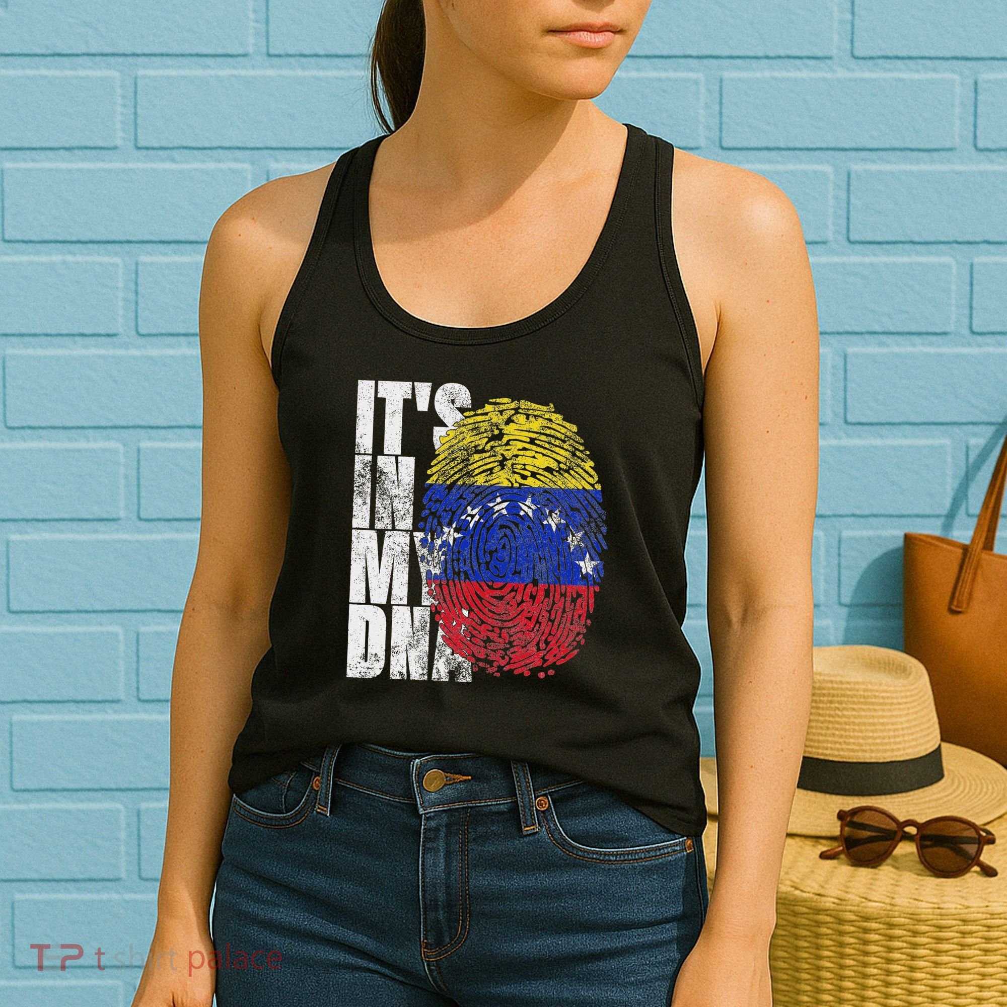 It's In My Dna Venezuelan Print Bandera De Venezuela Flag Women's Tank Top
