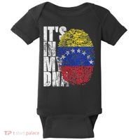 It's In My Dna Venezuelan Print Bandera De Venezuela Flag Baby Bodysuit thumb 0