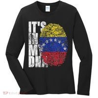 It's In My Dna Venezuelan Print Bandera De Venezuela Flag Women's Long Sleeve Shirt thumb 0