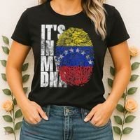 It's In My Dna Venezuelan Print Bandera De Venezuela Flag Women's T-Shirt thumb 2