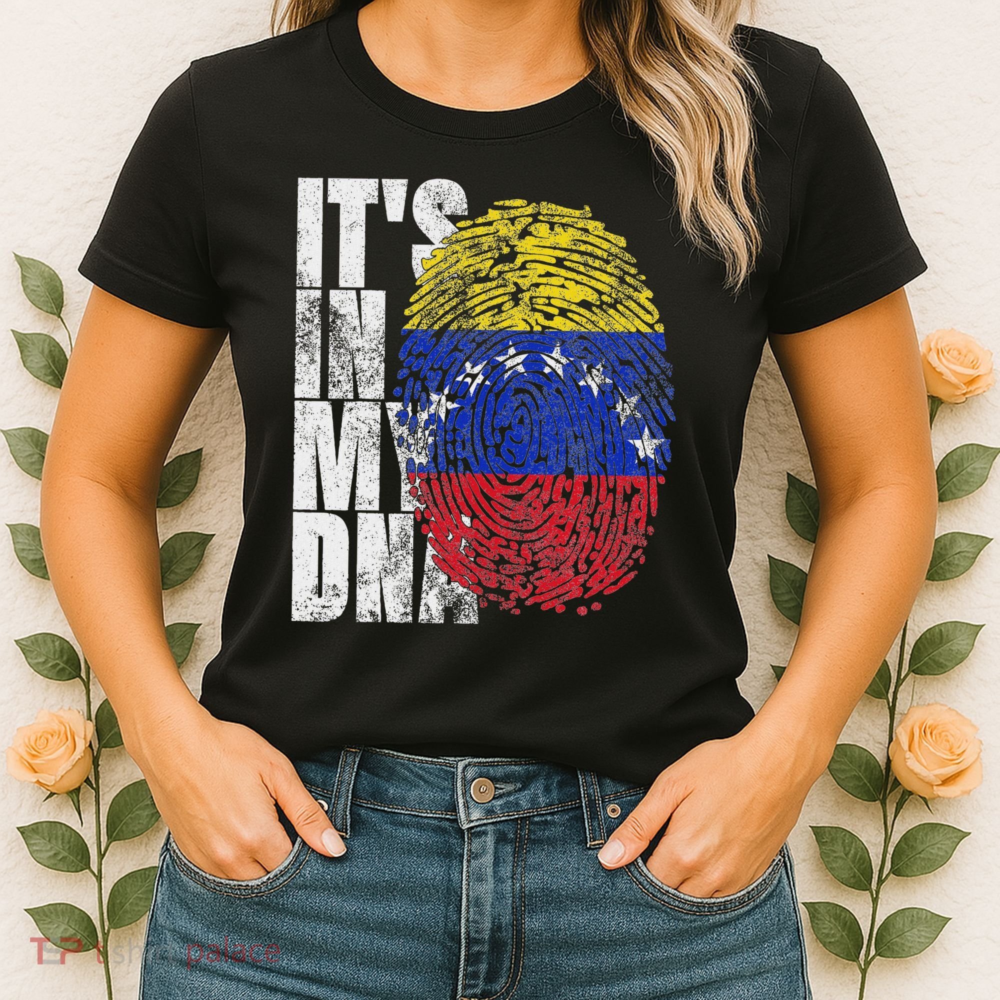 It's In My Dna Venezuelan Print Bandera De Venezuela Flag Women's T-Shirt