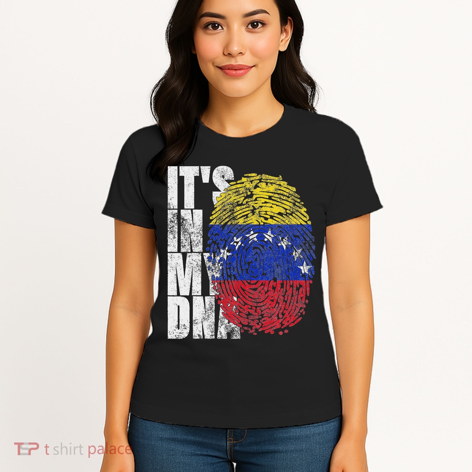 It's In My Dna Venezuelan Print Bandera De Venezuela Flag Women's T-Shirt