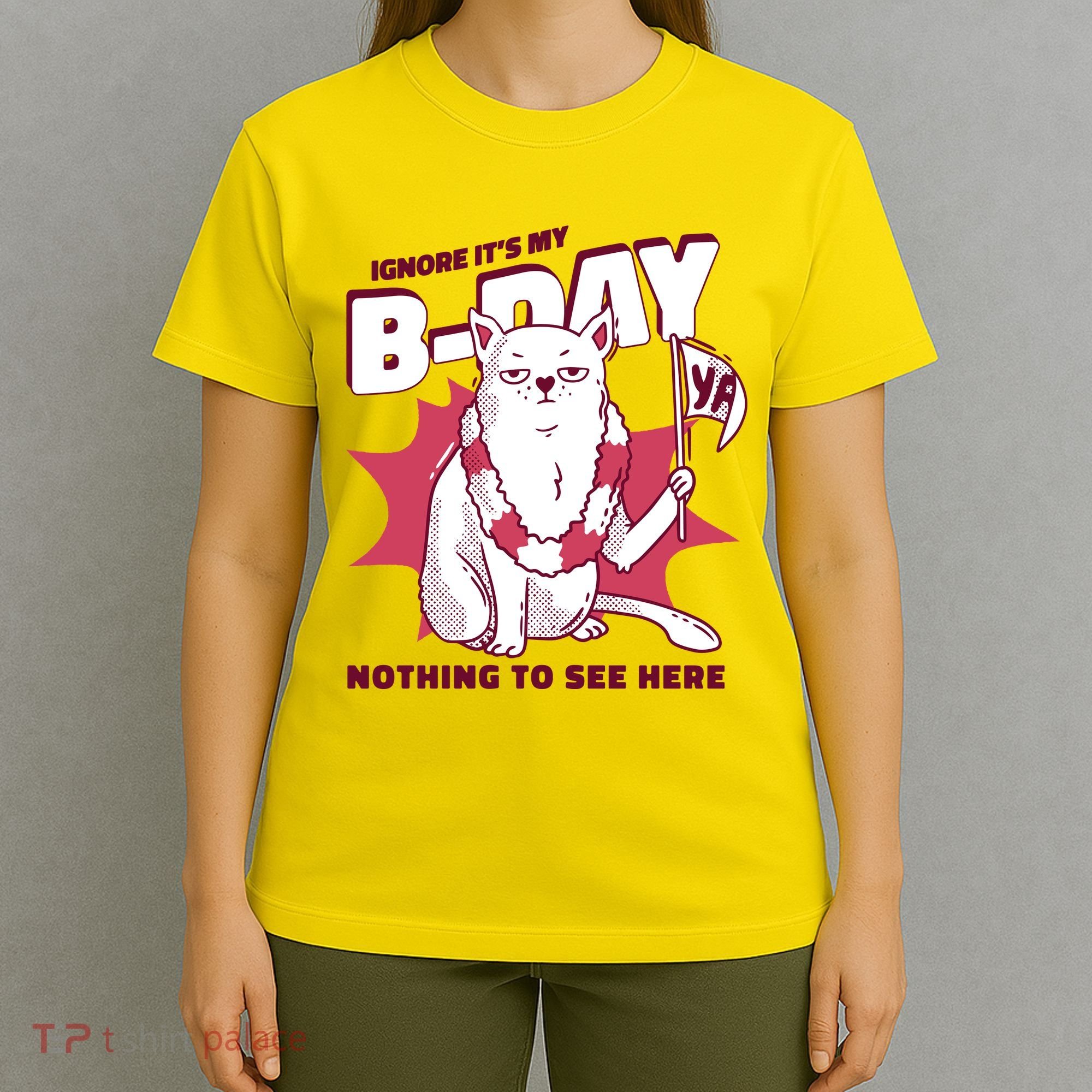 Ignore It's My Birthday Nothing To See Here Cat T-Shirt