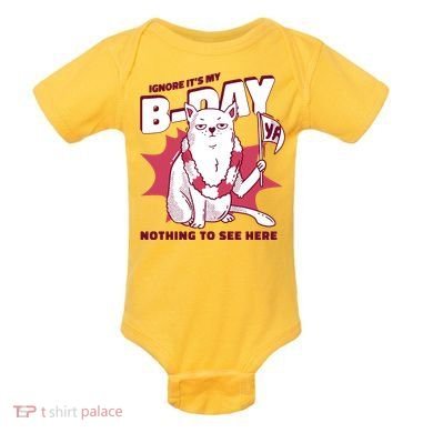 Ignore It's My Birthday Nothing To See Here Cat Baby Bodysuit