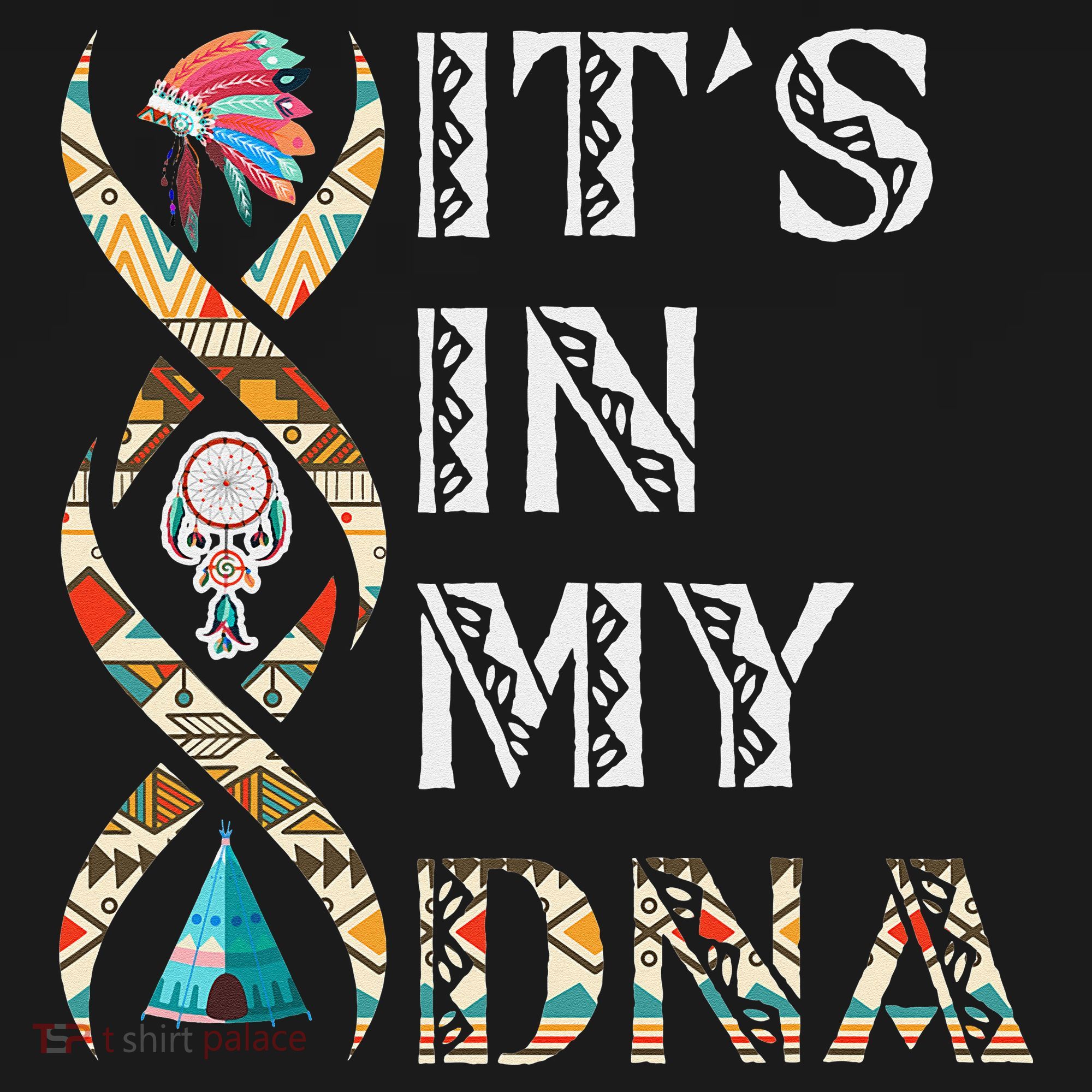 It's In My DNA Native American USA-Made Doggie Bandana