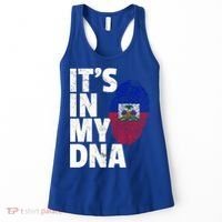 It's In My Dna Haiti Haitian Flag Pride Country Gift Mom Dad Meaningful Gift Women's Tank Top thumb 0