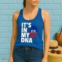 It's In My Dna Haiti Haitian Flag Pride Country Gift Mom Dad Meaningful Gift Women's Tank Top thumb 2