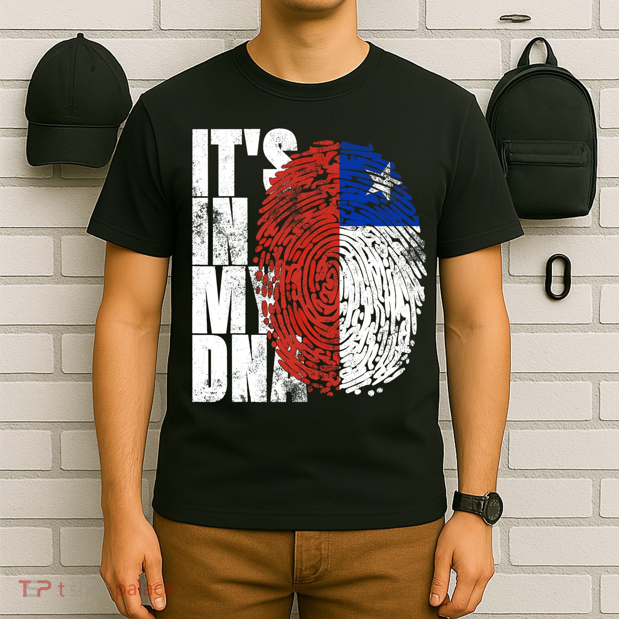 It's In My DNA Chilean Hispanic Gift Chileno Cool Chile Flag T-Shirt