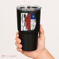 It's In My DNA Chilean Hispanic Gift Chileno Cool Chile Flag Tumbler thumb 2