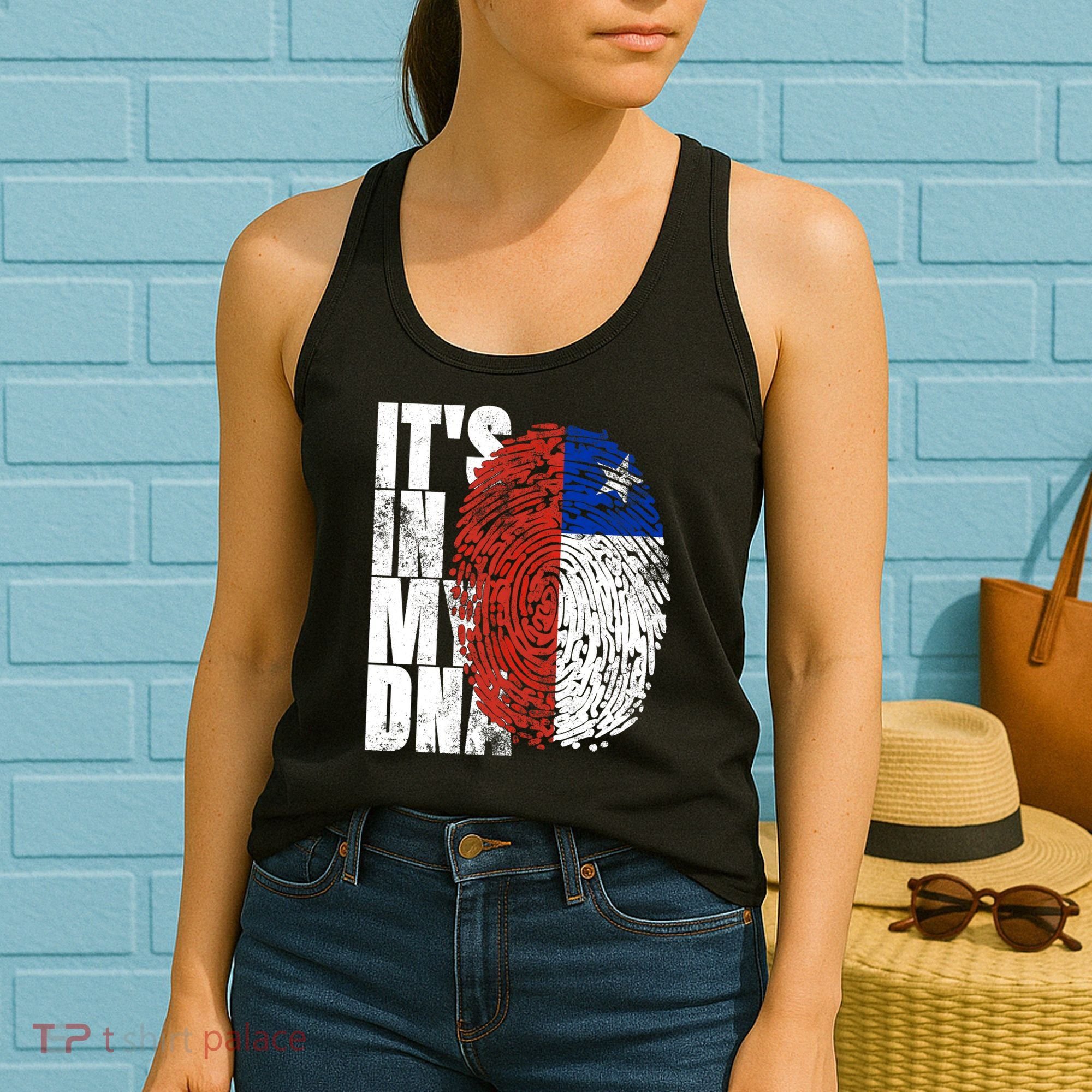It's In My DNA Chilean Hispanic Gift Chileno Cool Chile Flag Women's Tank Top
