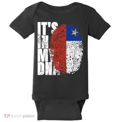 It's In My DNA Chilean Hispanic Gift Chileno Cool Chile Flag Baby Bodysuit