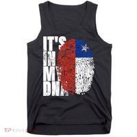 It's In My DNA Chilean Hispanic Gift Chileno Cool Chile Flag Tank Top thumb 0