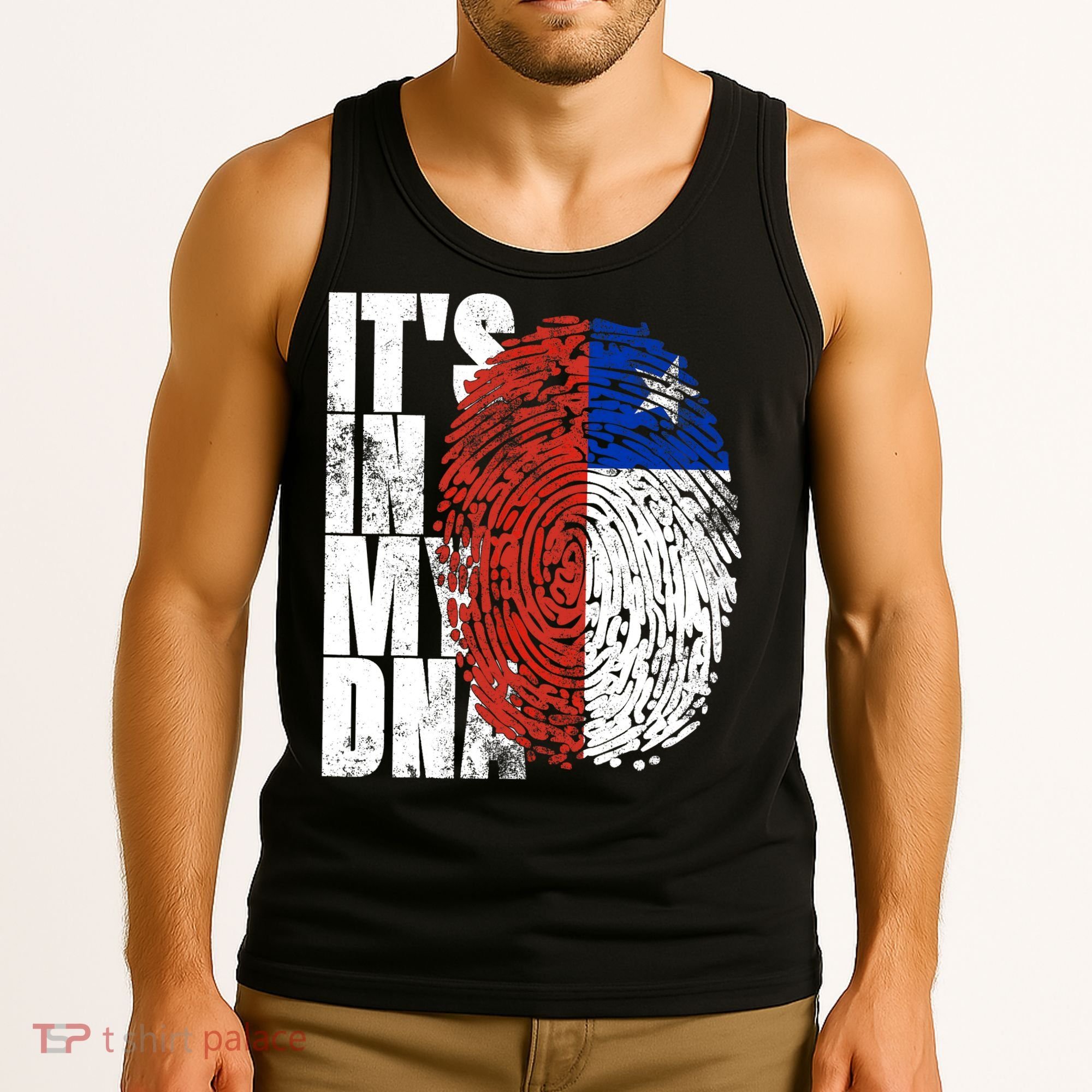 It's In My DNA Chilean Hispanic Gift Chileno Cool Chile Flag Tank Top