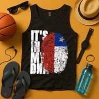 It's In My DNA Chilean Hispanic Gift Chileno Cool Chile Flag Tank Top thumb 4