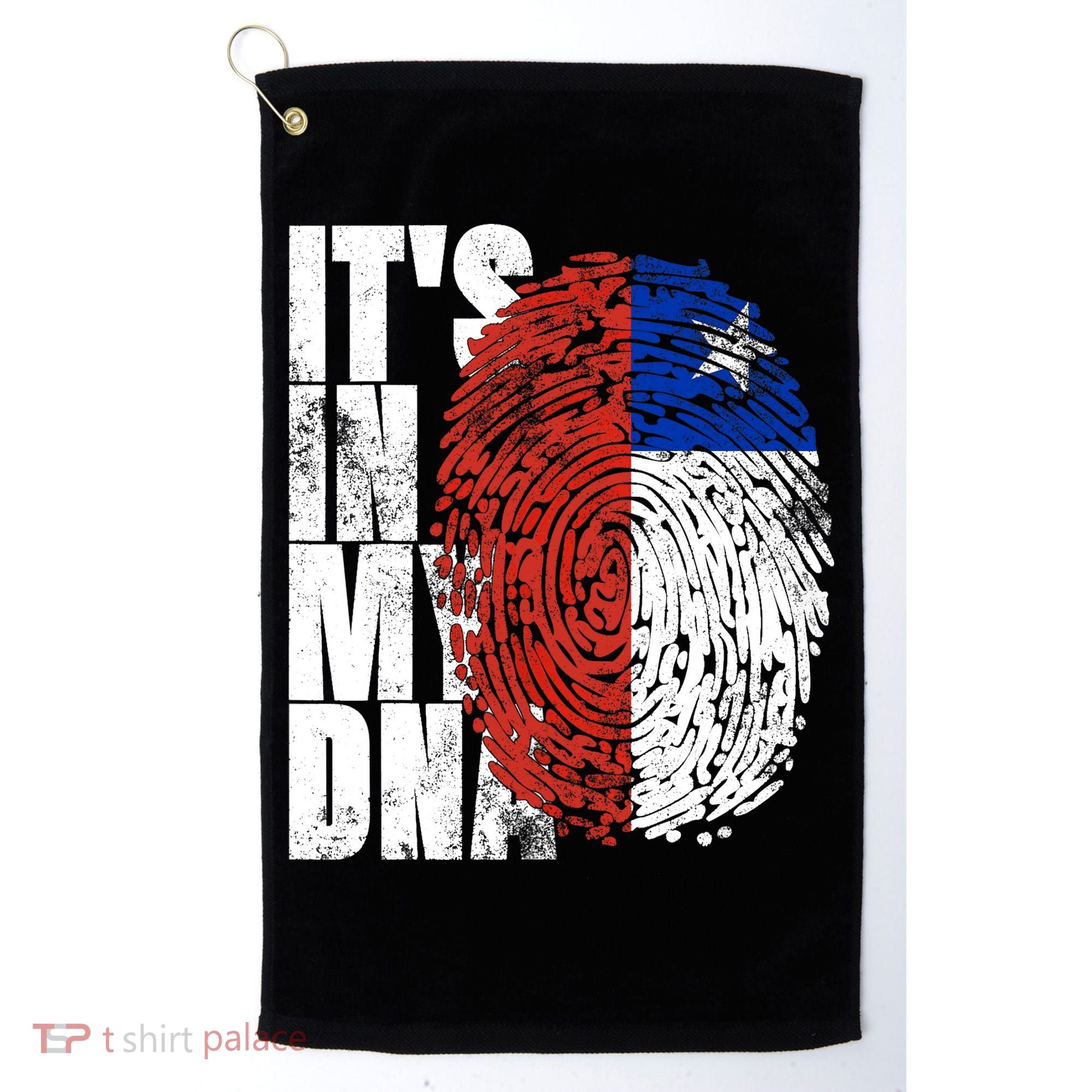 It's In My DNA Chilean Hispanic Gift Chileno Cool Chile Flag Golf Towel