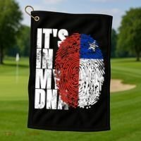 It's In My DNA Chilean Hispanic Gift Chileno Cool Chile Flag Golf Towel thumb 1