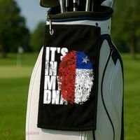 It's In My DNA Chilean Hispanic Gift Chileno Cool Chile Flag Golf Towel thumb 2