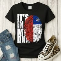 It's In My DNA Chilean Hispanic Gift Chileno Cool Chile Flag Women's T-Shirt thumb 3