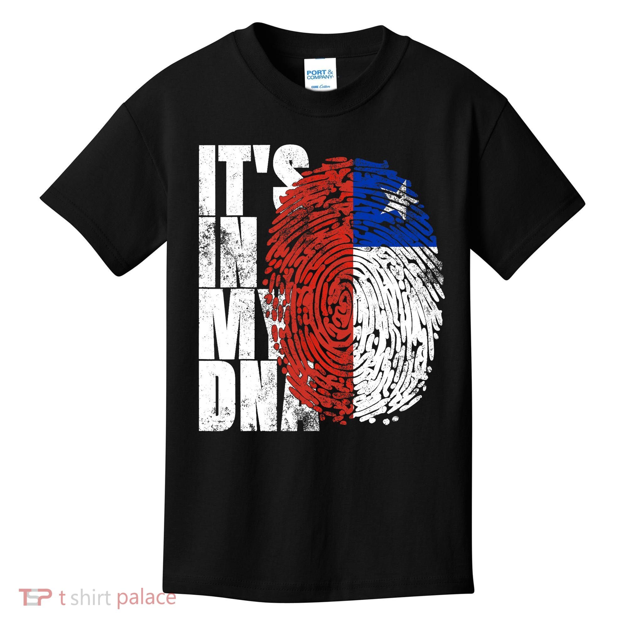 It's In My DNA Chilean Hispanic Gift Chileno Cool Chile Flag Kids T-Shirt