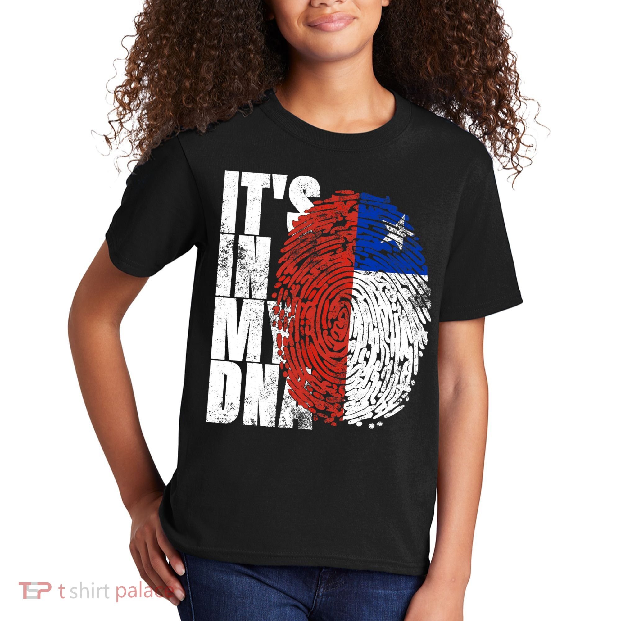It's In My DNA Chilean Hispanic Gift Chileno Cool Chile Flag Kids T-Shirt