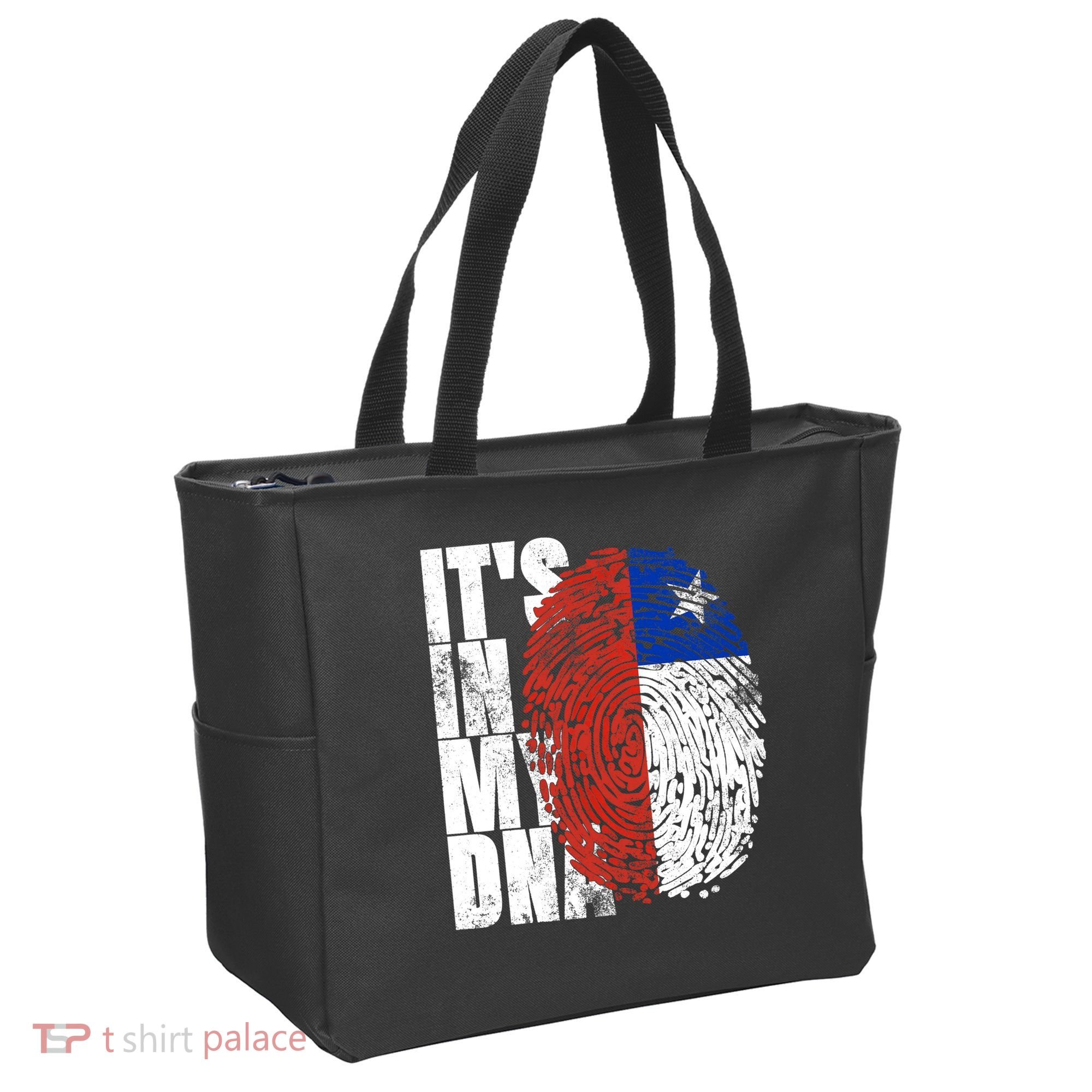 It's In My DNA Chilean Hispanic Gift Chileno Cool Chile Flag Tote Bag