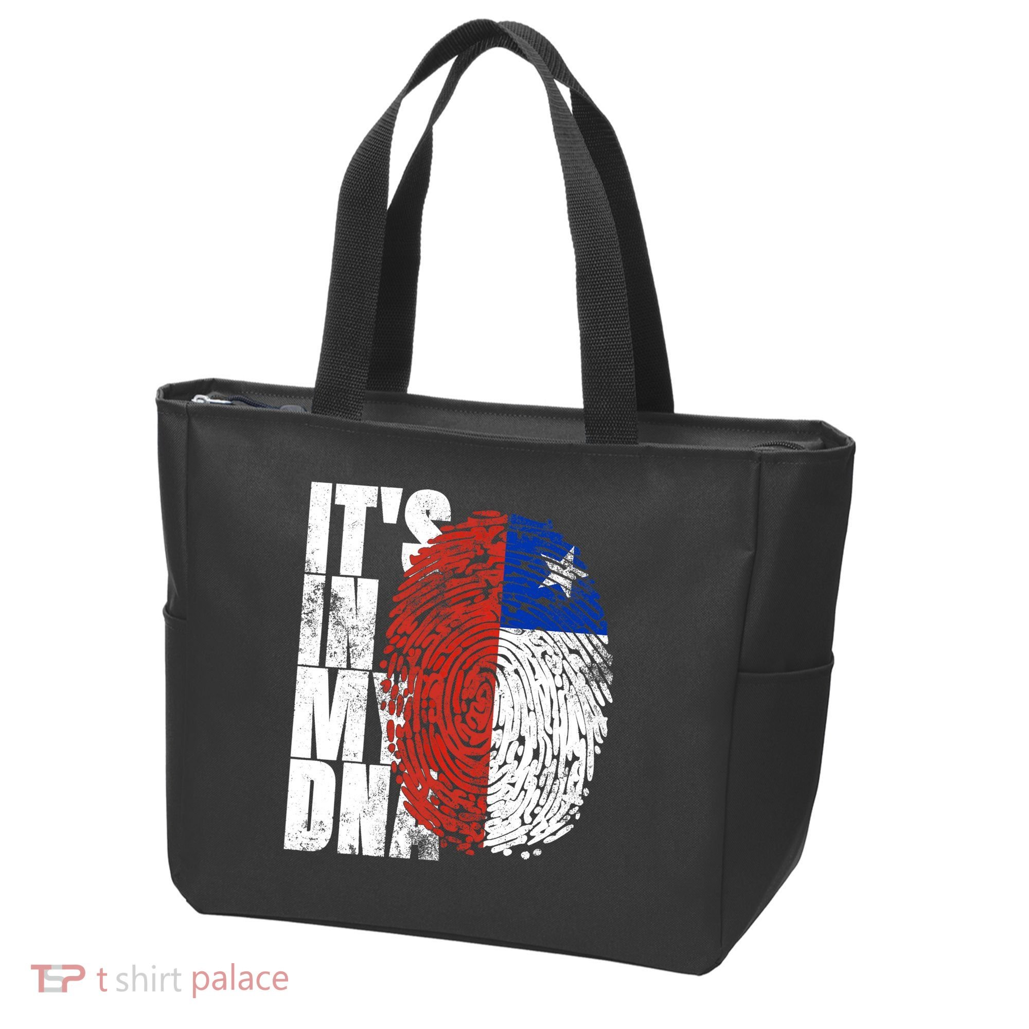 It's In My DNA Chilean Hispanic Gift Chileno Cool Chile Flag Tote Bag