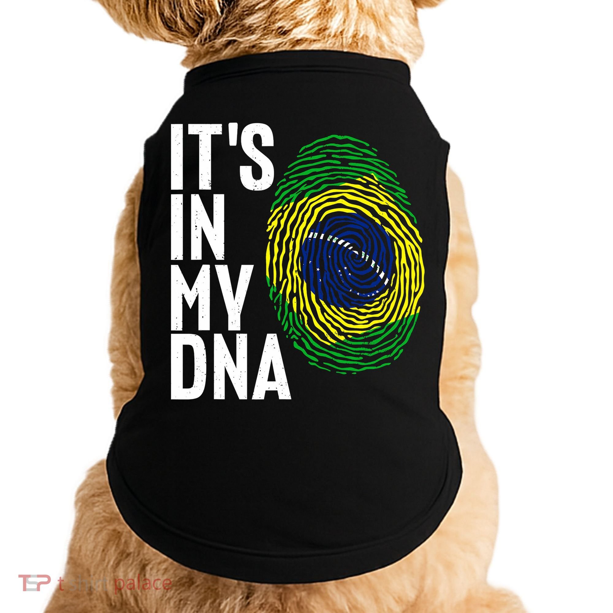 It's In My DNA Brazil Flag Jersey Brazil National Pride Doggie Tank