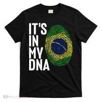 It's In My DNA Brazil Flag Jersey Brazil National Pride T-Shirt thumb 0