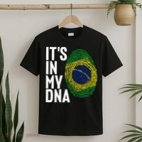 It's In My DNA Brazil Flag Jersey Brazil National Pride T-Shirt thumb 2