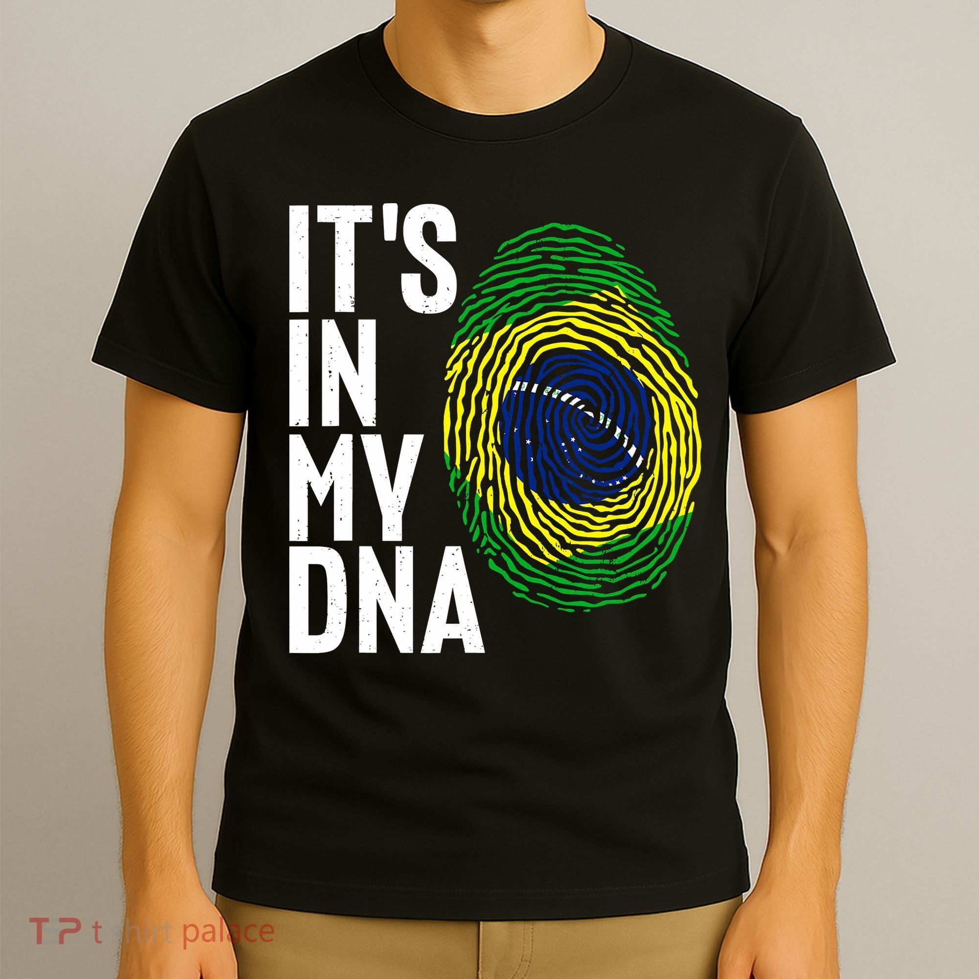 It's In My DNA Brazil Flag Jersey Brazil National Pride T-Shirt