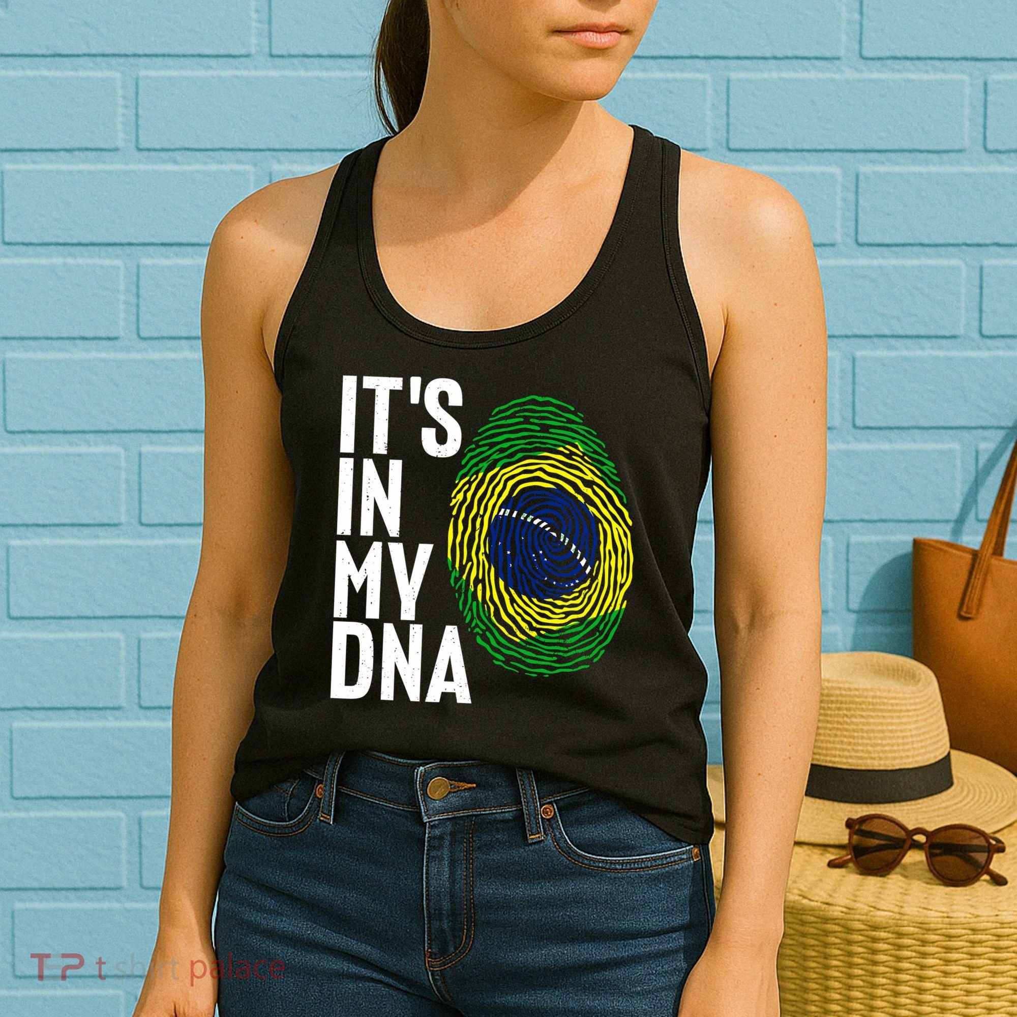 It's In My DNA Brazil Flag Jersey Brazil National Pride Women's Tank Top