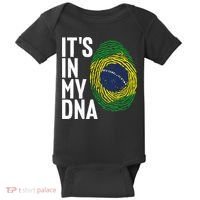 It's In My DNA Brazil Flag Jersey Brazil National Pride Baby Bodysuit thumb 0