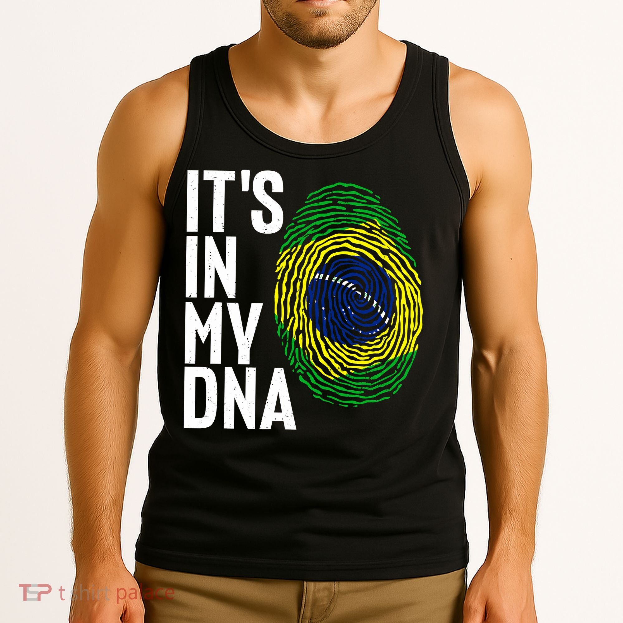It's In My DNA Brazil Flag Jersey Brazil National Pride Tank Top