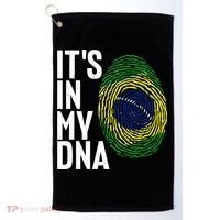 It's In My DNA Brazil Flag Jersey Brazil National Pride Golf Towel thumb 0