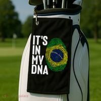 It's In My DNA Brazil Flag Jersey Brazil National Pride Golf Towel thumb 2