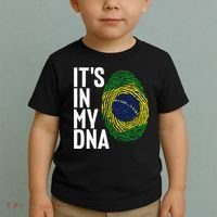 It's In My DNA Brazil Flag Jersey Brazil National Pride Toddler T-Shirt thumb 2