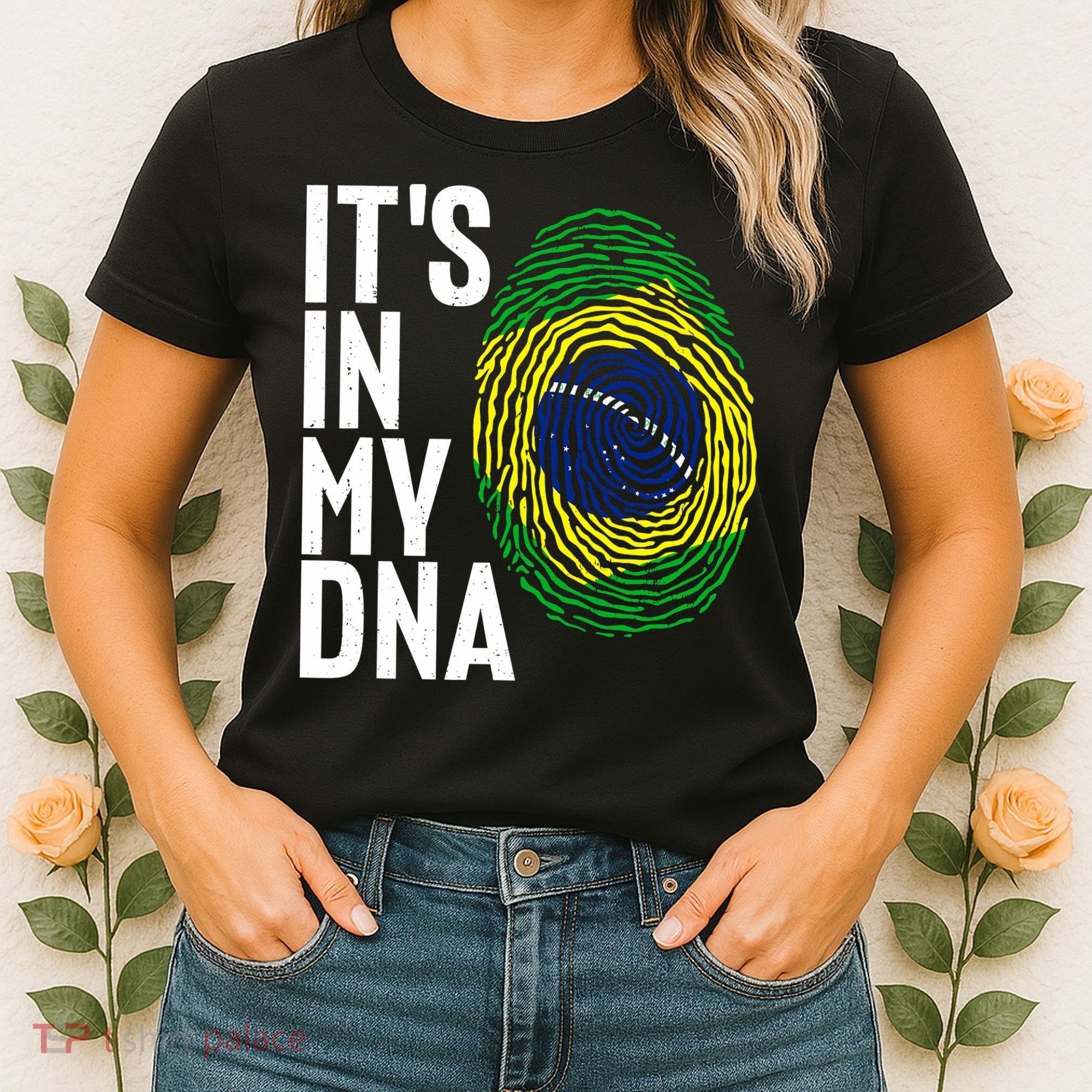 It's In My DNA Brazil Flag Jersey Brazil National Pride Women's T-Shirt