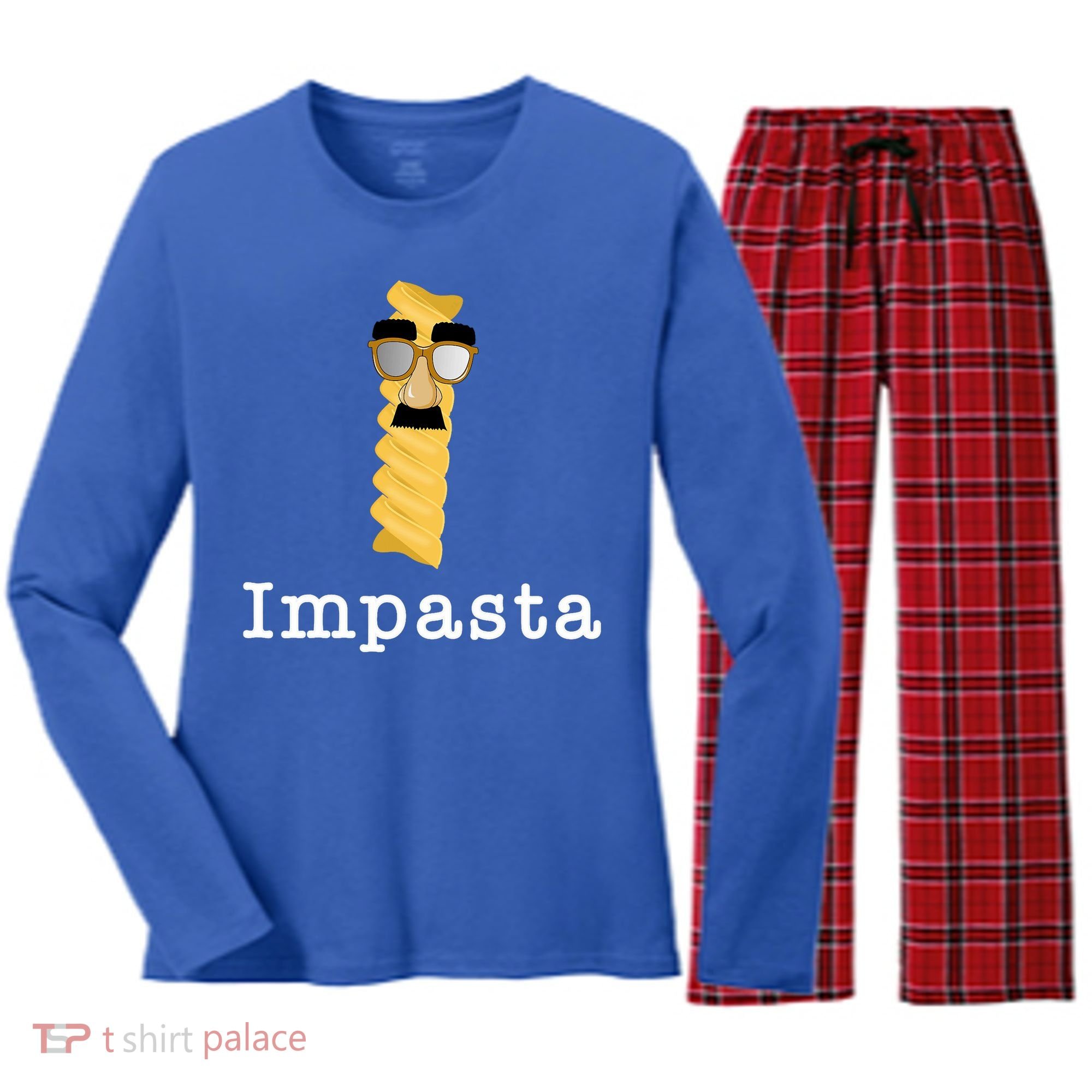 Impasta Women's Long Sleeve Flannel Pajama Set 